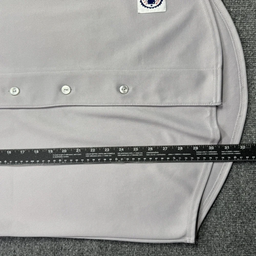 Derek Jeter 2 New York Yankees Majestic Baseball Jersey Youth L Grey Button Up